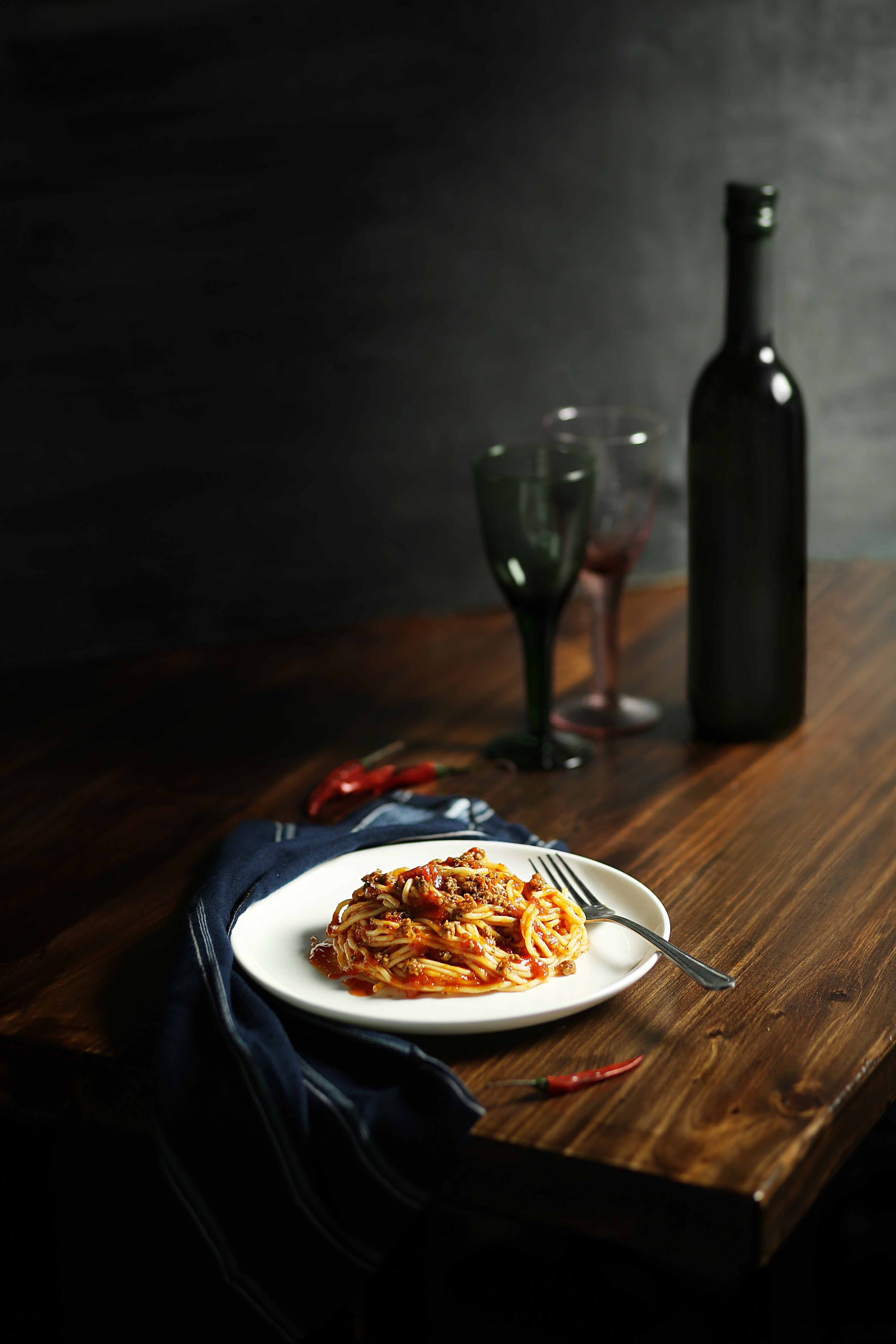 Traditional Italian pasta dish served at L'Antica Nonna Mia in Nerja